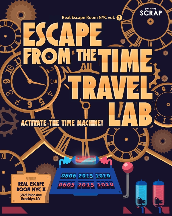 Escape Game Escape from the Time Travel Lab, SCRAP. New York.
